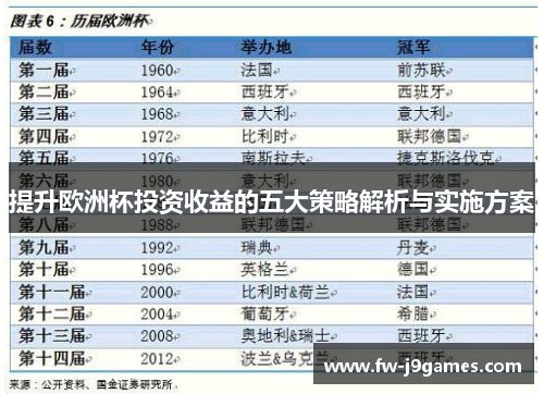 提升欧洲杯投资收益的五大策略解析与实施方案